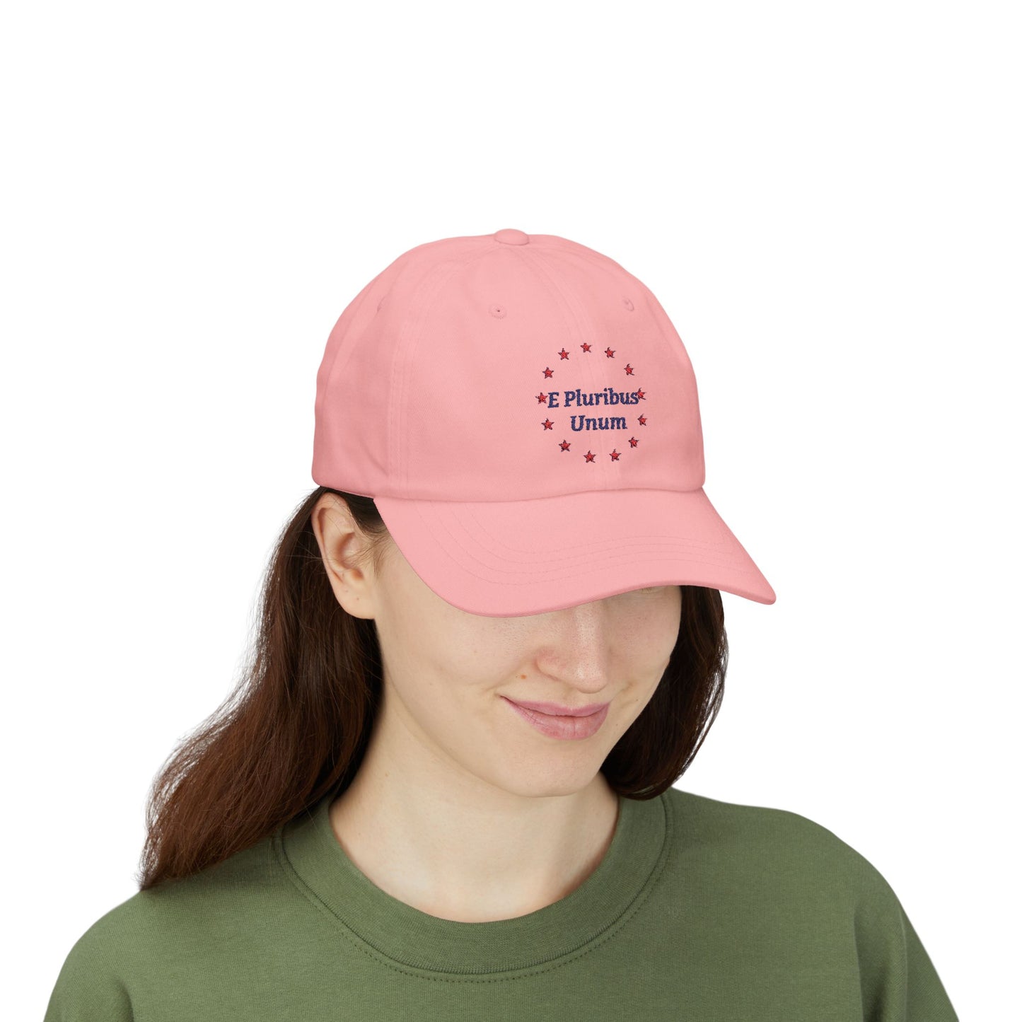 E Pluribus Unum 100% Cotton Baseball Cap | Ring of 13 Red Stars