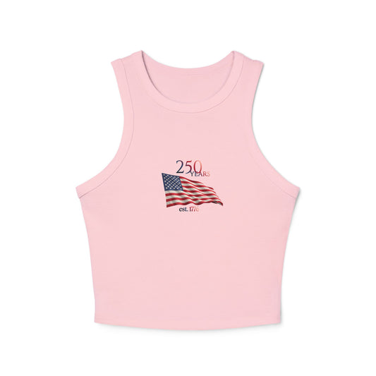 Women's 250 Years USA Flag Racer Tank Top