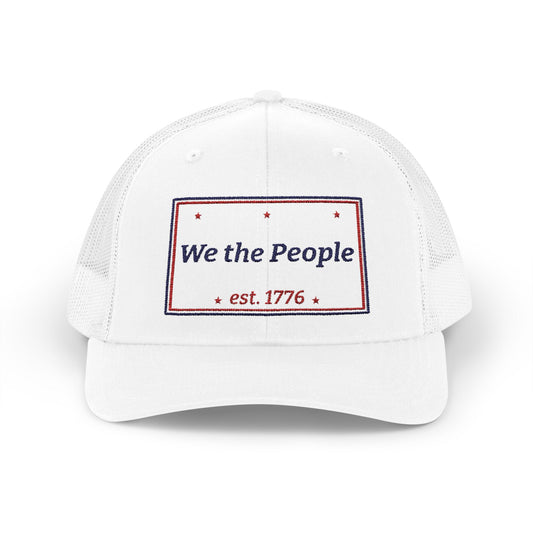 We the People Embroidered Snapback Trucker Hat | 250th Anniversary | Limited Edition Patriotic Cap