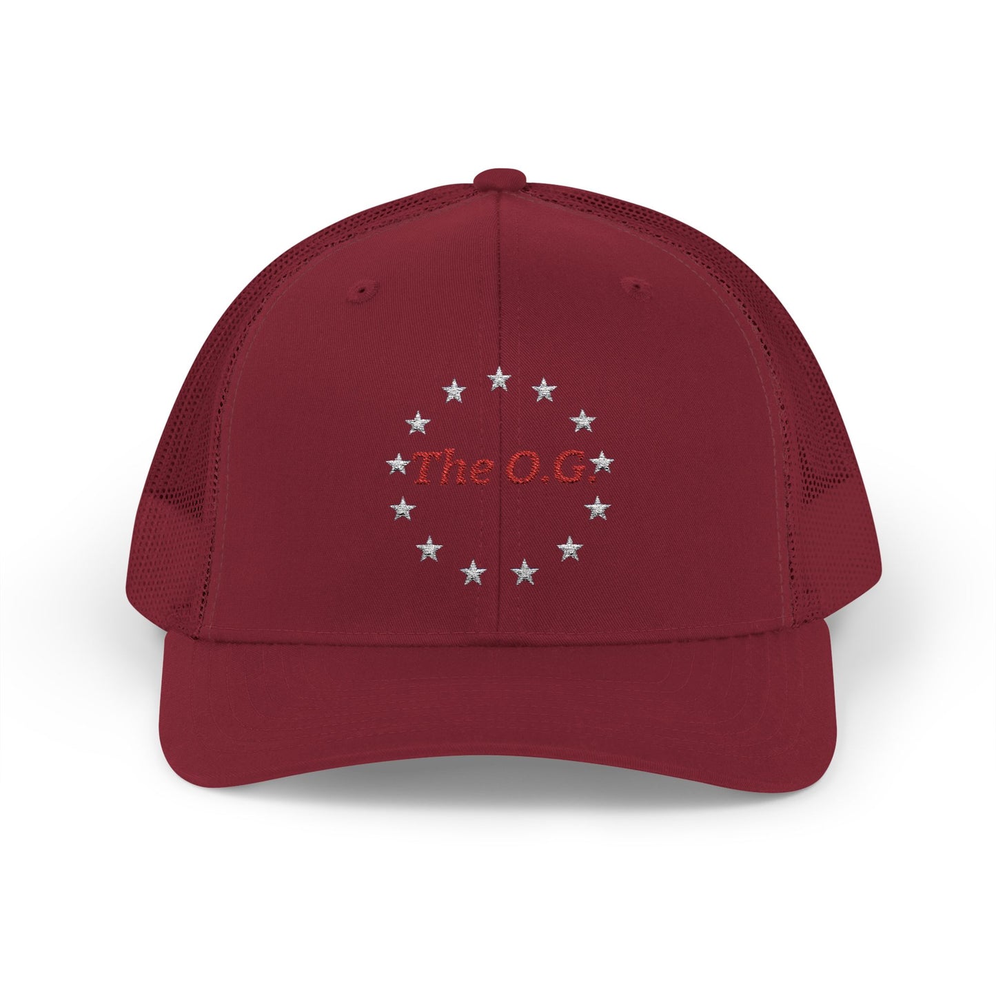 Cranberry cap with embroidered logo "The O.G."