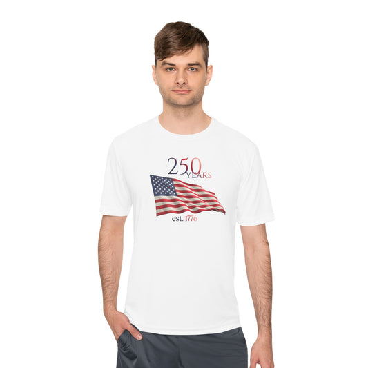 Unisex Moisture Wicking Performance Tee | 250 Years | Est. 1776