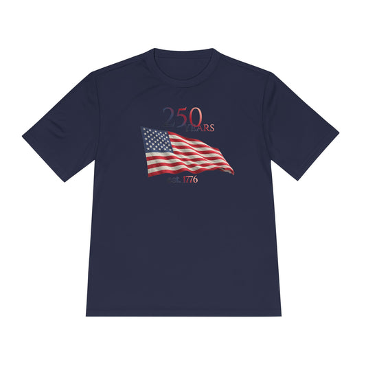 Unisex Moisture Wicking Performance Tee | 250 Years | Est. 1776